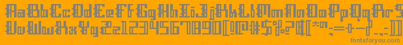 Czcionka DubstepBlackletter – szare czcionki na pomarańczowym tle