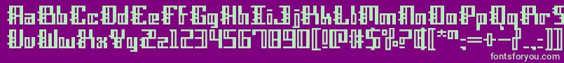 DubstepBlackletter Font – Green Fonts on Purple Background