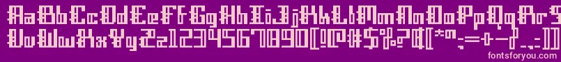 DubstepBlackletter Font – Pink Fonts on Purple Background