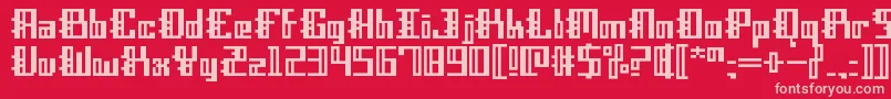 Шрифт DubstepBlackletter – розовые шрифты на красном фоне