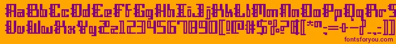 Police DubstepBlackletter – polices violettes sur fond orange