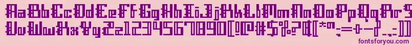 Czcionka DubstepBlackletter – fioletowe czcionki na różowym tle