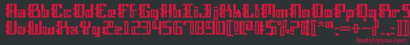 Fonte DubstepBlackletter – fontes vermelhas em um fundo preto