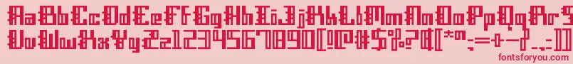Шрифт DubstepBlackletter – красные шрифты на розовом фоне