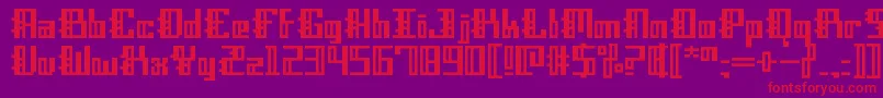 Czcionka DubstepBlackletter – czerwone czcionki na fioletowym tle