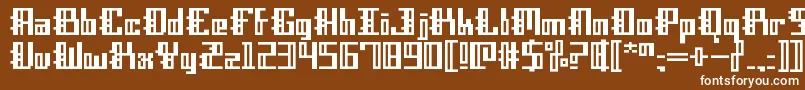 Czcionka DubstepBlackletter – białe czcionki na brązowym tle