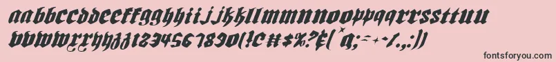 Biergartenlti Font – Black Fonts on Pink Background