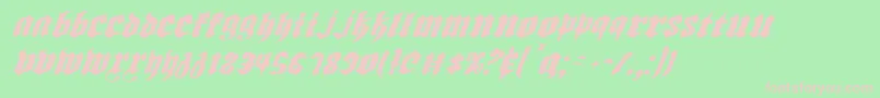 Biergartenlti-fontti – vaaleanpunaiset fontit vihreällä taustalla
