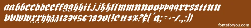 Biergartenlti Font – White Fonts on Brown Background