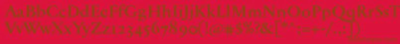 JannontextmedosfBold Font – Brown Fonts on Red Background