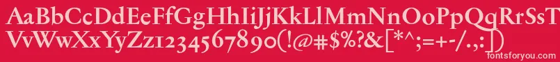 fuente JannontextmedosfBold – Fuentes Rosadas Sobre Fondo Rojo