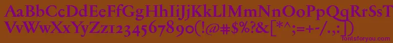 JannontextmedosfBold Font – Purple Fonts on Brown Background