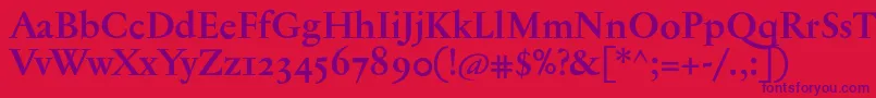 fuente JannontextmedosfBold – Fuentes Moradas Sobre Fondo Rojo