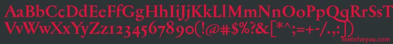 fuente JannontextmedosfBold – Fuentes Rojas Sobre Fondo Negro