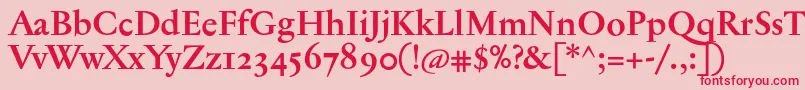 JannontextmedosfBold Font – Red Fonts on Pink Background