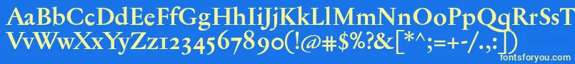 JannontextmedosfBold Font – Yellow Fonts on Blue Background