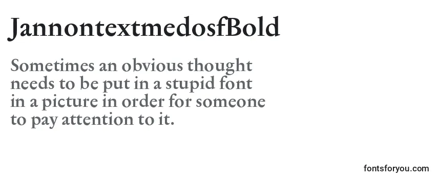 Review of the JannontextmedosfBold Font