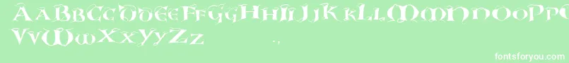 Snowcupscaps Font – White Fonts on Green Background