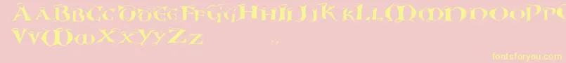 Snowcupscaps Font – Yellow Fonts on Pink Background