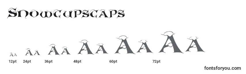 Snowcupscaps Font Sizes