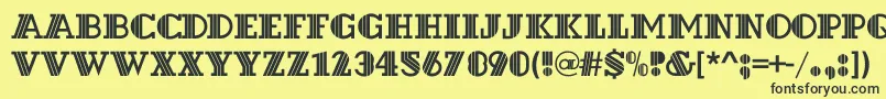 Шрифт Dextorc – чёрные шрифты на жёлтом фоне