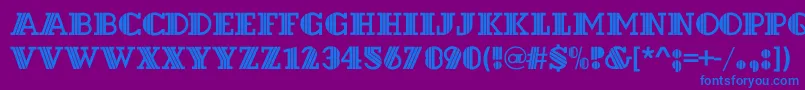 Dextorc Font – Blue Fonts on Purple Background