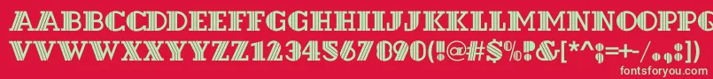 Dextorc Font – Green Fonts on Red Background