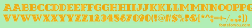 Dextorc Font – Orange Fonts on Green Background