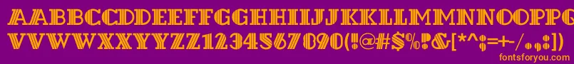 フォントDextorc – 紫色の背景にオレンジのフォント