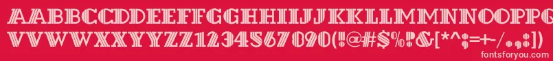 Dextorc Font – Pink Fonts on Red Background