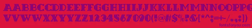 Dextorc Font – Purple Fonts on Red Background