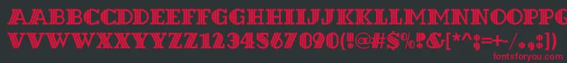 Dextorc Font – Red Fonts on Black Background