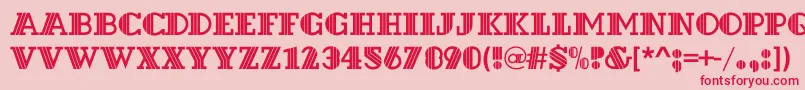 フォントDextorc – ピンクの背景に赤い文字