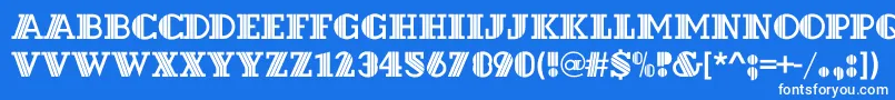 フォントDextorc – 青い背景に白い文字