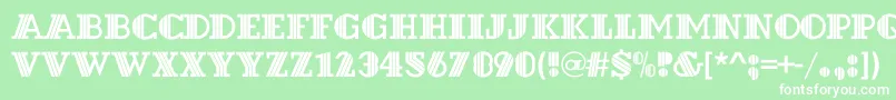 Dextorc Font – White Fonts on Green Background