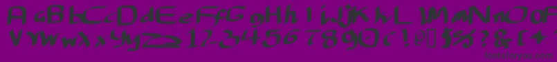 Lantfnask Font – Black Fonts on Purple Background