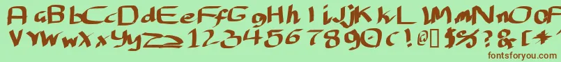 Lantfnask Font – Brown Fonts on Green Background
