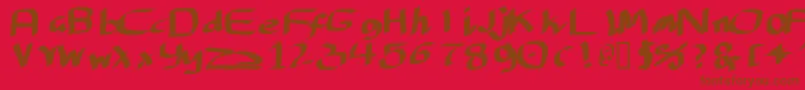 Шрифт Lantfnask – коричневые шрифты на красном фоне