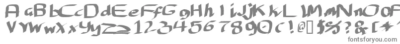 フォントLantfnask – 白い背景に灰色の文字