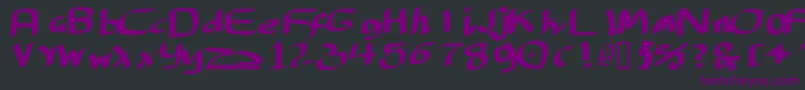 Lantfnask Font – Purple Fonts on Black Background