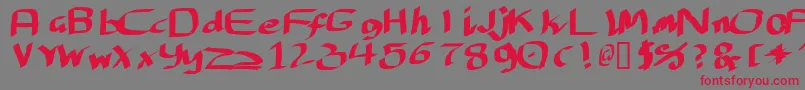 Lantfnask-Schriftart – Rote Schriften auf grauem Hintergrund