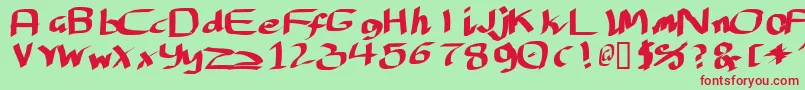 Lantfnask Font – Red Fonts on Green Background