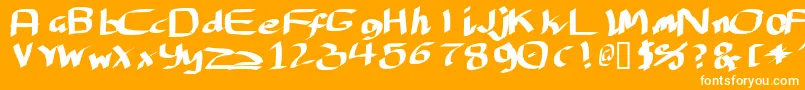 Lantfnask Font – White Fonts on Orange Background