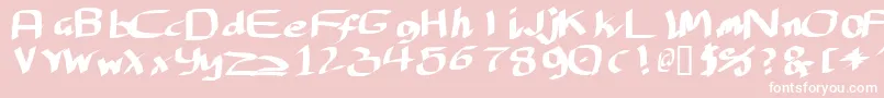 Lantfnask Font – White Fonts on Pink Background