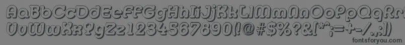 Шрифт MexicoshadowBolditalic – чёрные шрифты на сером фоне