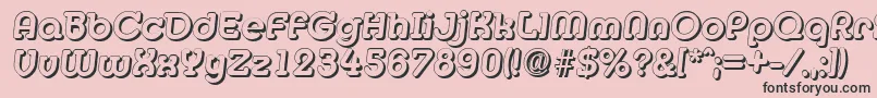 MexicoshadowBolditalic Font – Black Fonts on Pink Background