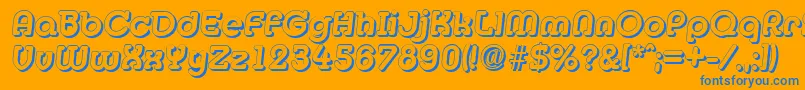 MexicoshadowBolditalic Font – Blue Fonts on Orange Background