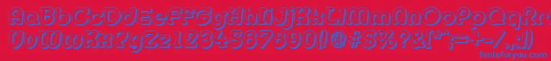 MexicoshadowBolditalic Font – Blue Fonts on Red Background