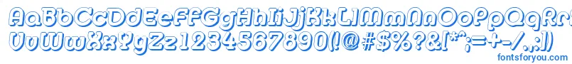 MexicoshadowBolditalic Font – Blue Fonts on White Background