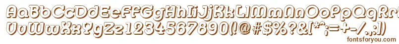 Шрифт MexicoshadowBolditalic – коричневые шрифты на белом фоне